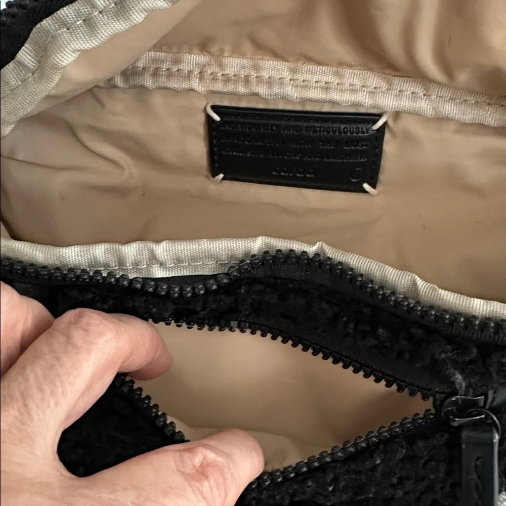 Caraa x free people black Sherpa sling bag nwot